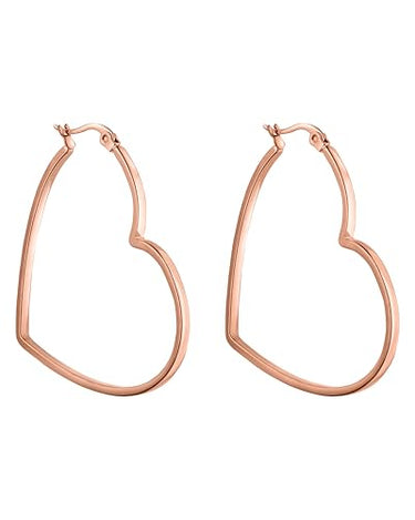 PURELEI Big Love Ohrringe (Gold) – Damenohrringe aus langlebigem Edelstahl – Wasserfeste Ohrringe Damen – 44,5 x mm– Modeschmuck für deinen individuellen Look im Sale